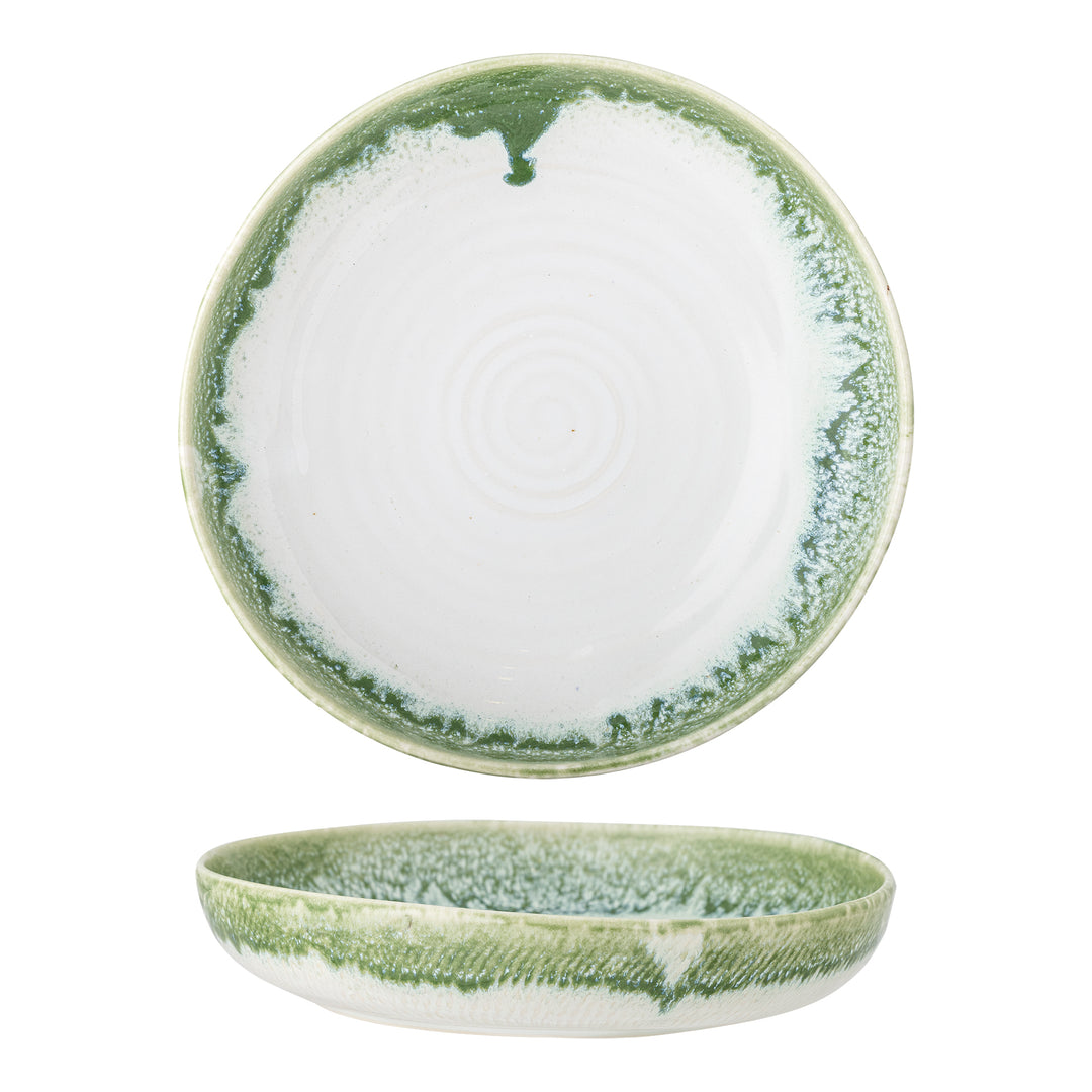 Farfurie Servire Ceramică Verde Bloomingville - Imagine 1