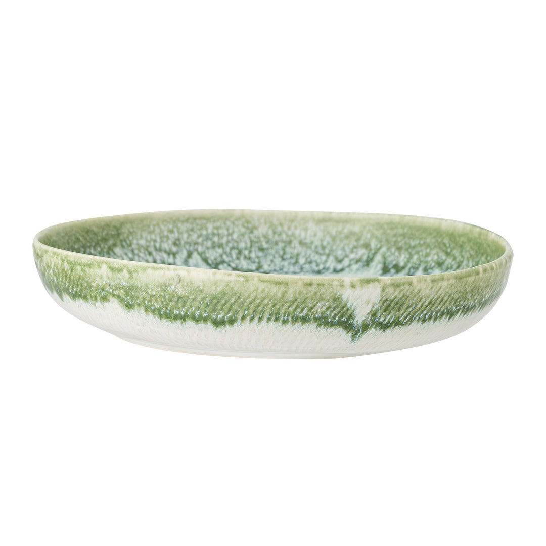 Farfurie Servire Ceramică Verde Bloomingville - Imagine 3