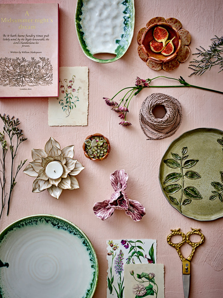 Farfurie Servire Ceramică Verde Bloomingville - Imagine 6