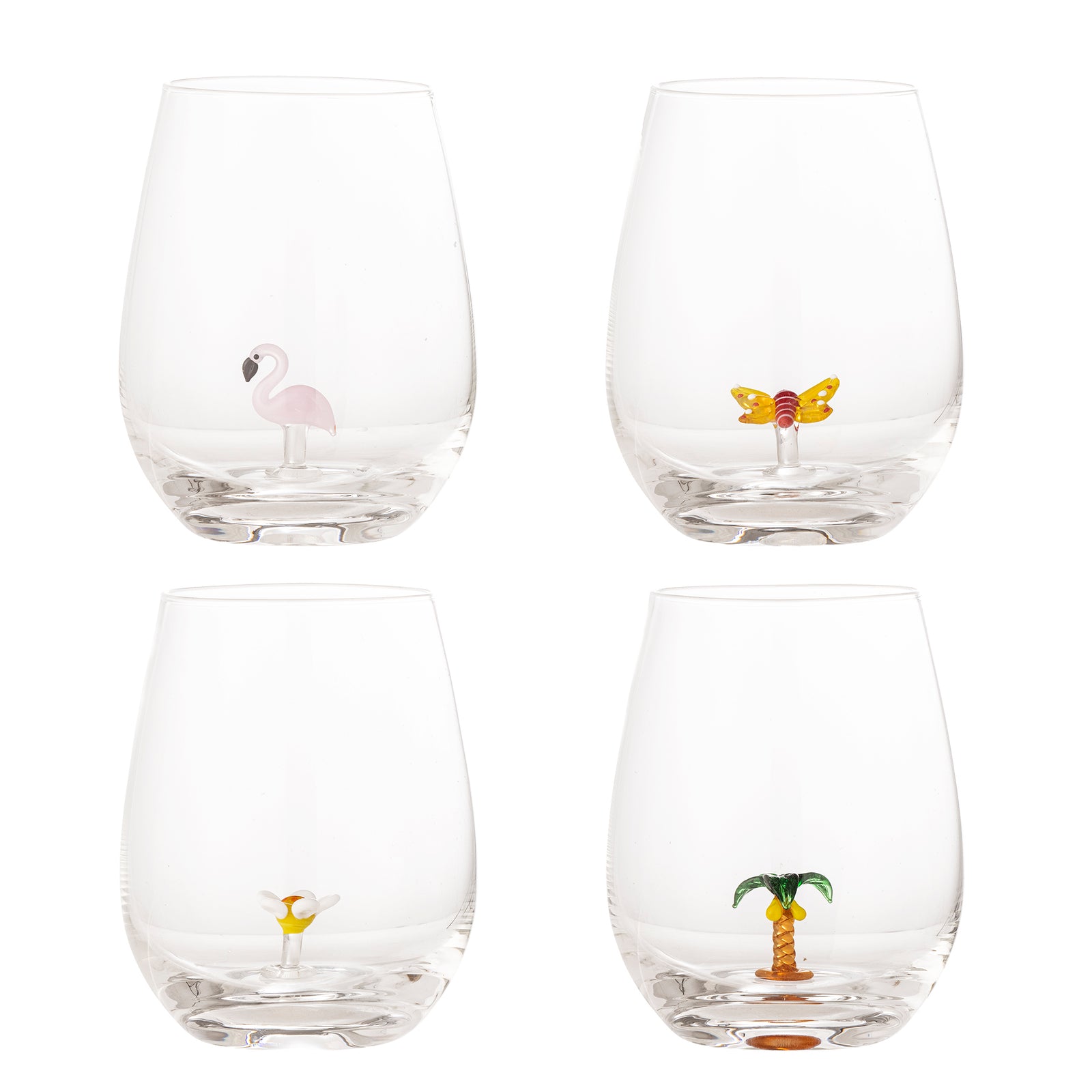 Set Pahare Sticlă Transparentă Cu Decorațiuni Bloomingville - Imagine 1