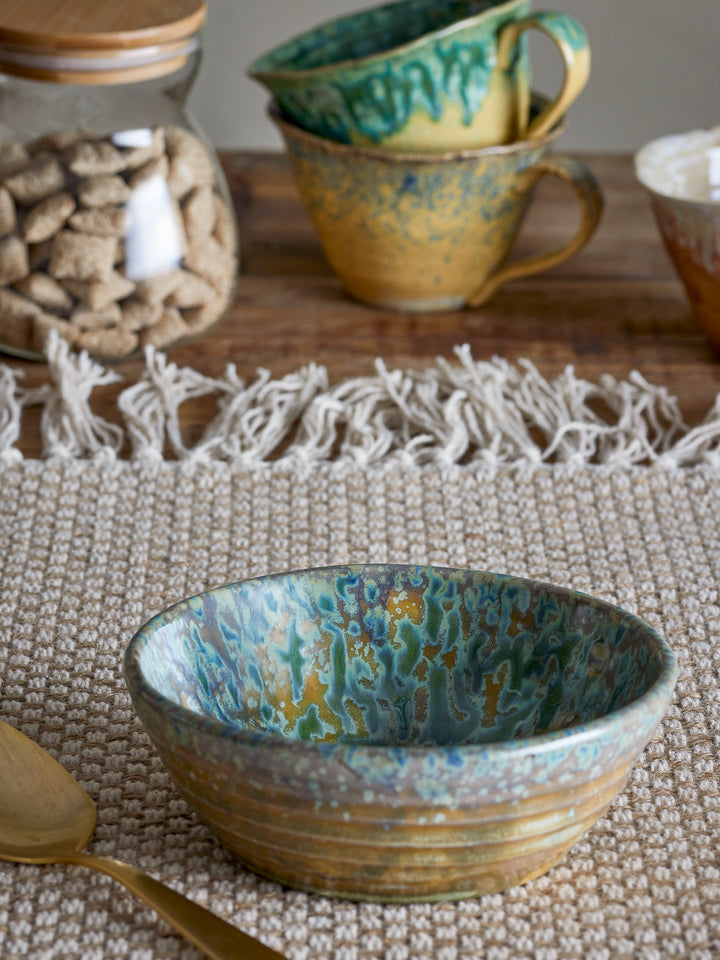 Bol Ceramic Verde Cu Glazură Reactivă Bloomingville - Imagine 4