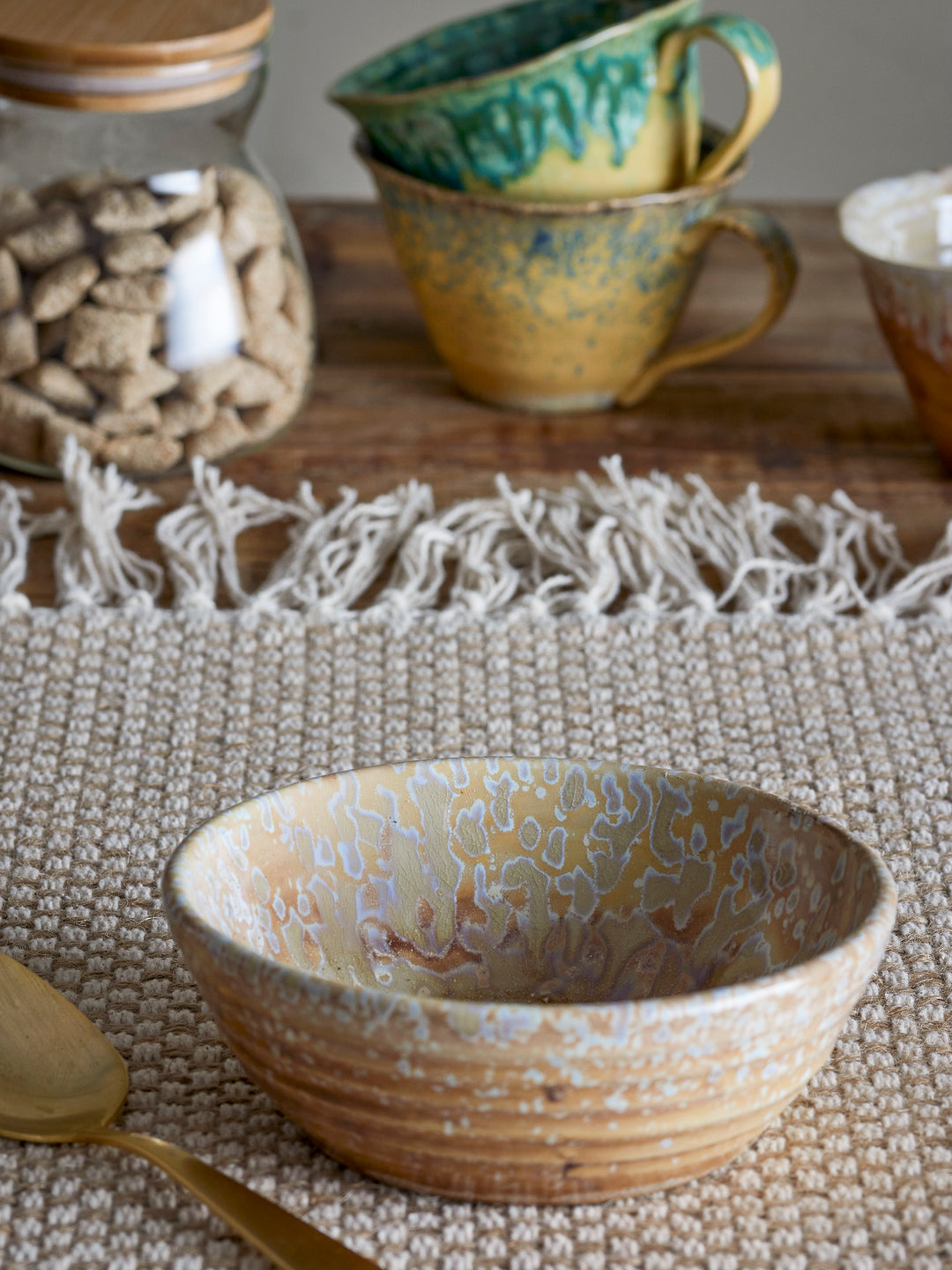 Bol Ceramică Naturală Cu Glazură Reactivă Bloomingville - Imagine 4