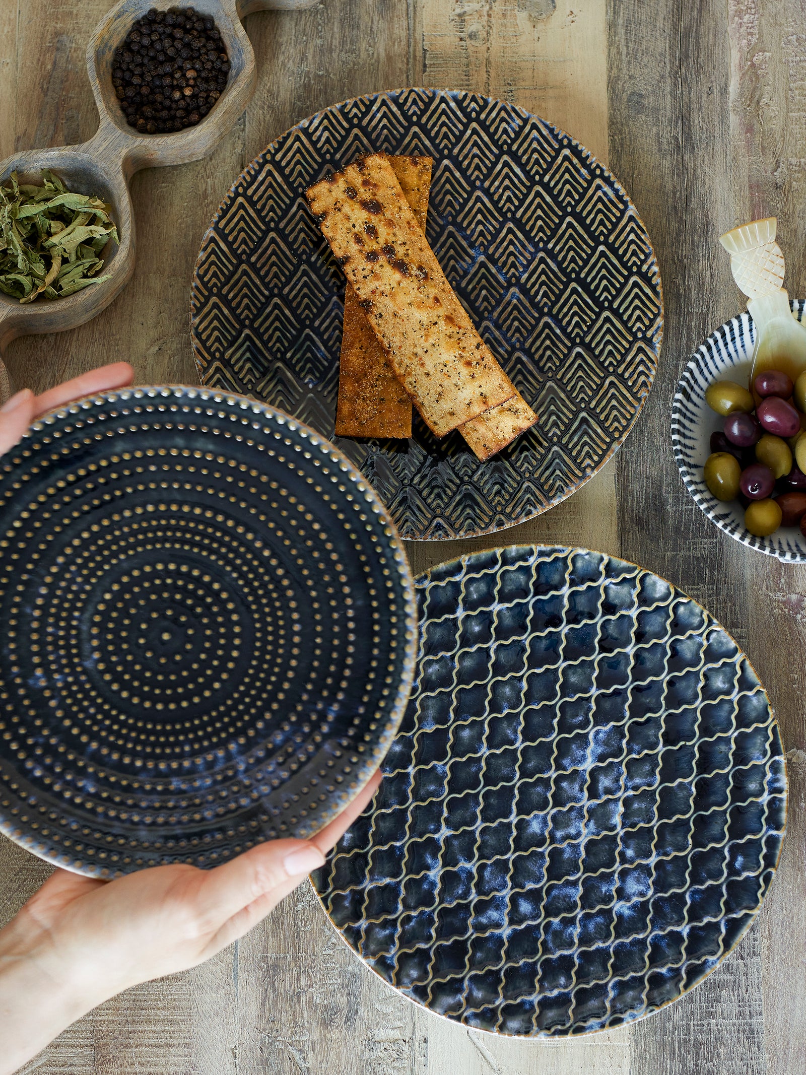 Set Farfurii Ceramice Albastru Bloomingville - Imagine 3