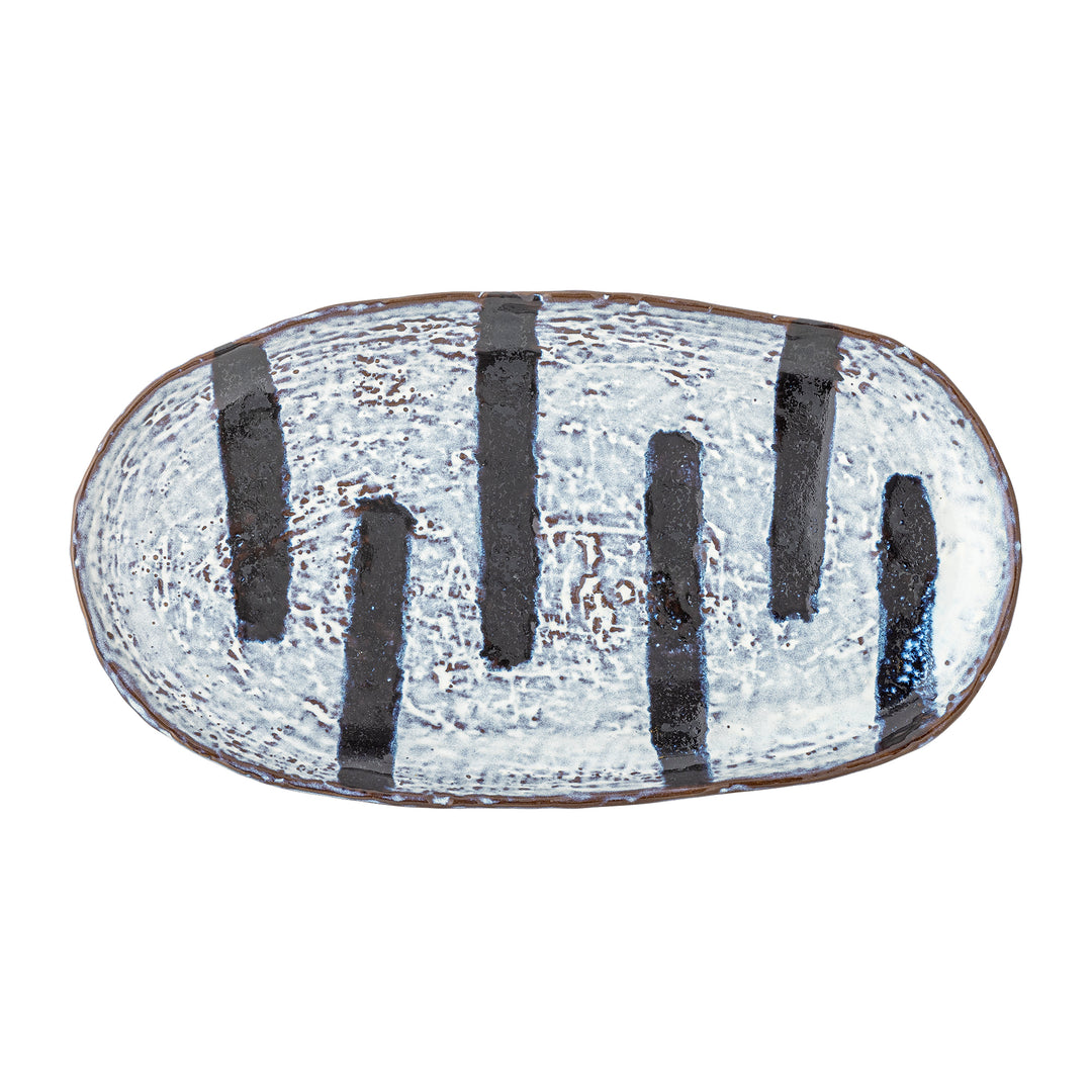 Farfurie Ceramică Albastră Decorativă Bloomingville - Imagine 3