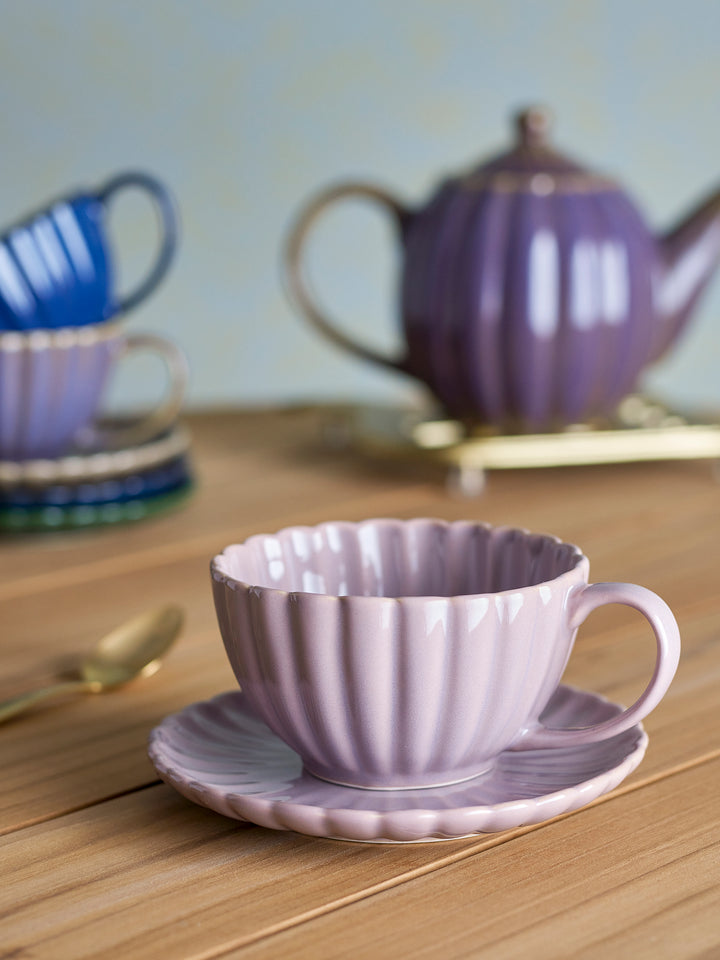 Ceașcă Cu Farfurioară Din Ceramică Roz Bloomingville - Imagine 2