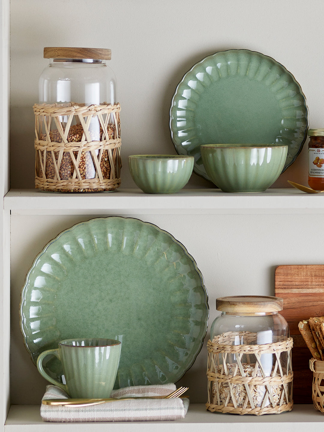 Farfurie Ceramică Verde Bloomingville - Imagine 5