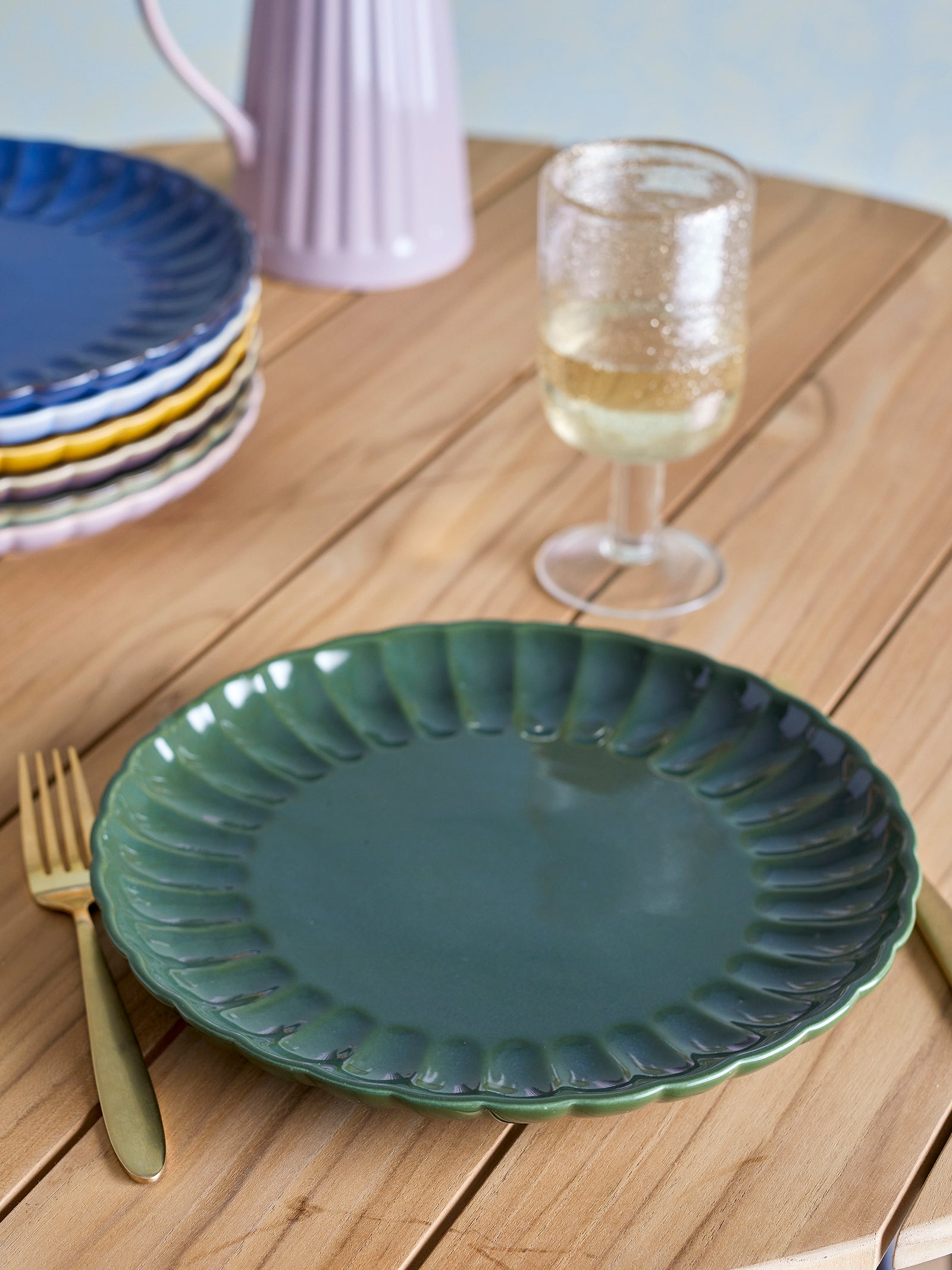 Farfurie Ceramică Verde Bloomingville - Imagine 4