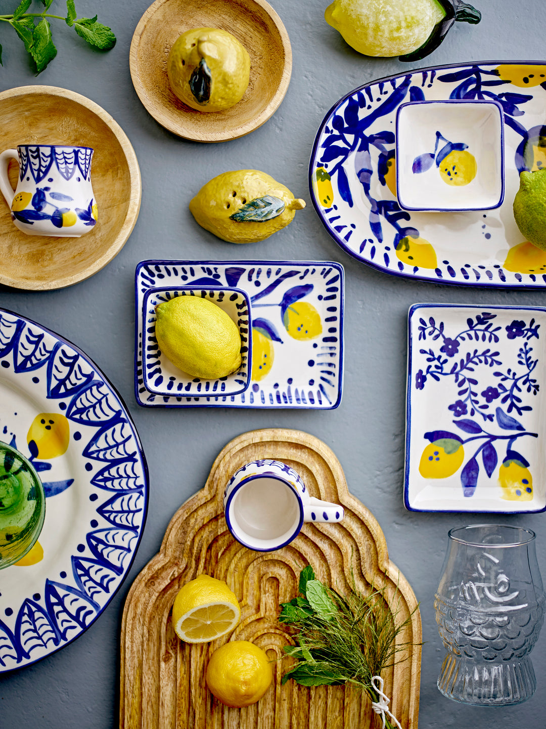 Set Boluri Ceramice Albastru Bloomingville - Imagine 3