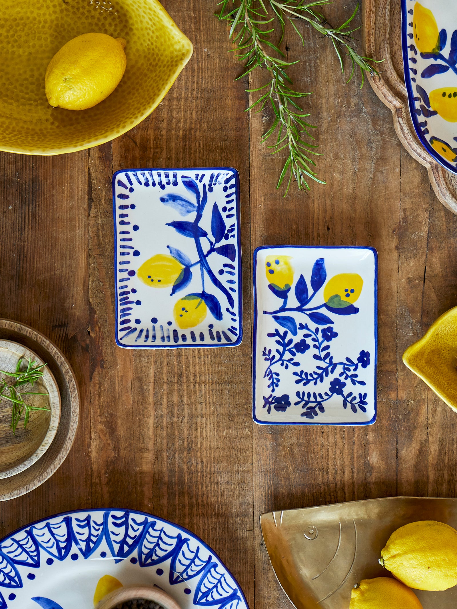 Farfurie Ceramică Albastră Set 2 Piese Bloomingville - Imagine 2