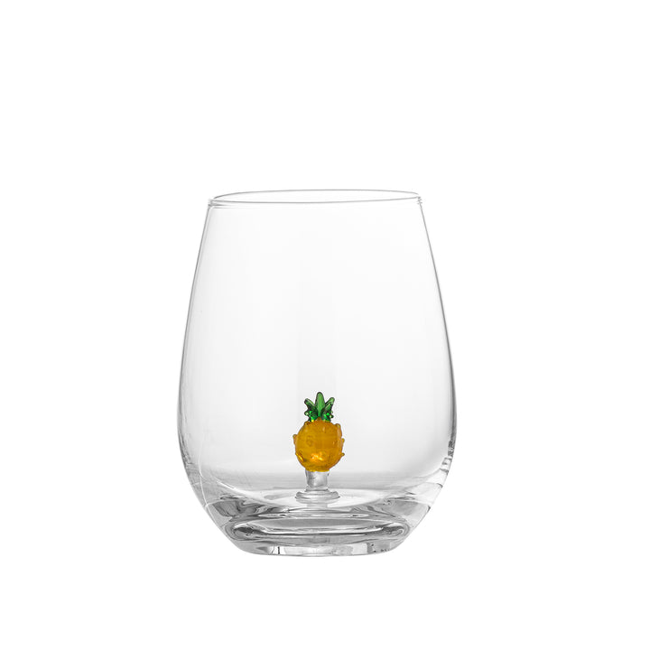 Pahar Sticlă Transparentă Cu Ananas Bloomingville - Imagine 1