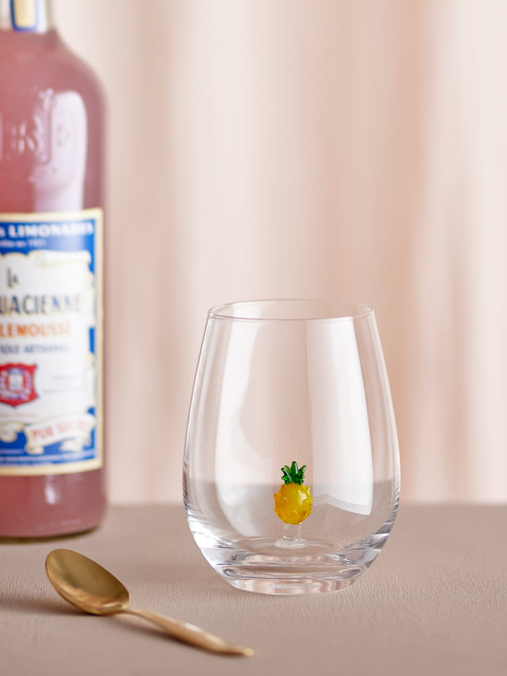 Pahar Sticlă Transparentă Cu Ananas Bloomingville - Imagine 2