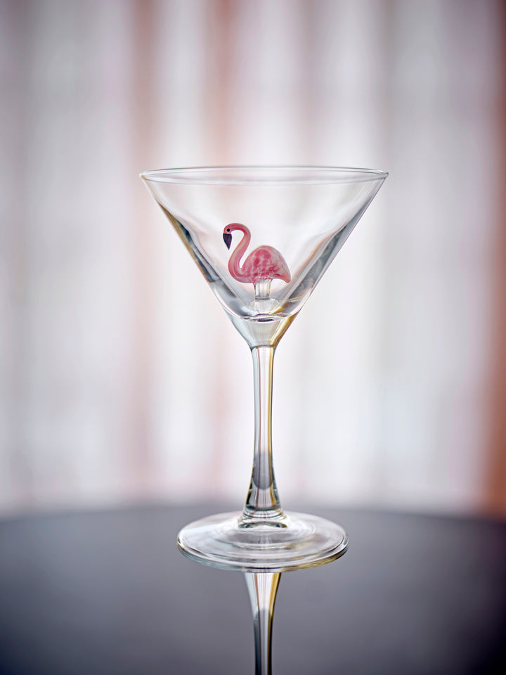 Pahar Cocktail Sticlă Transparentă Cu Flamingo Bloomingville - Imagine 2