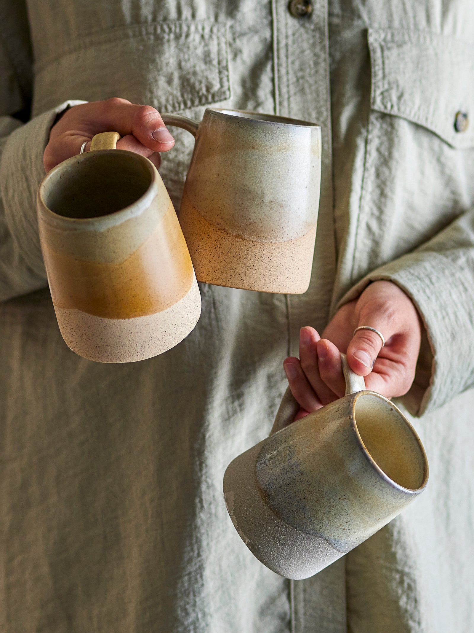 Set Căni Ceramică Maro Bloomingville - Imagine 2