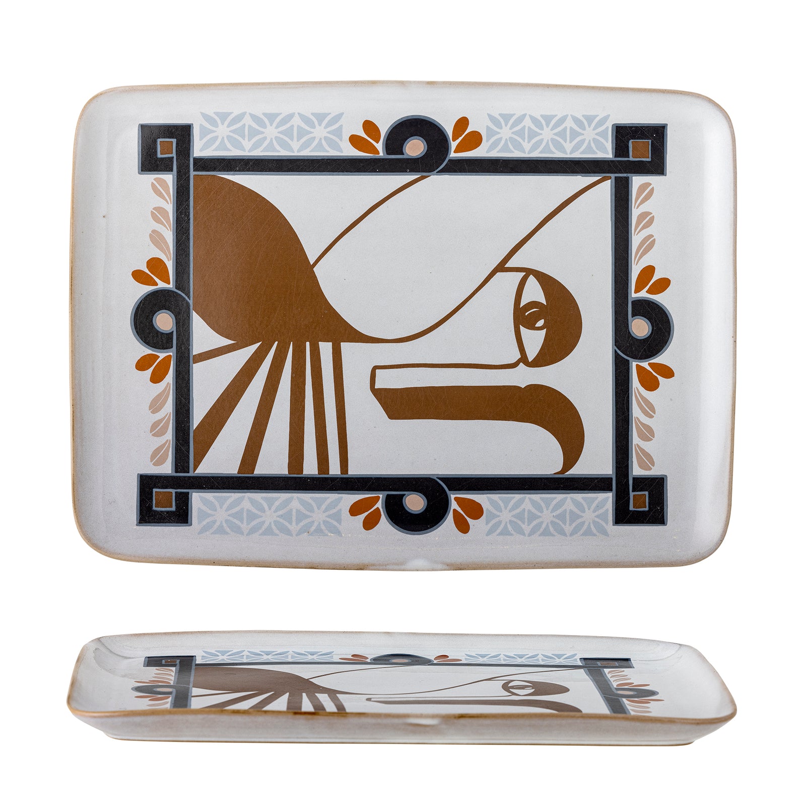 Farfurie Servire Ceramică Multicolor Bloomingville - Imagine 1