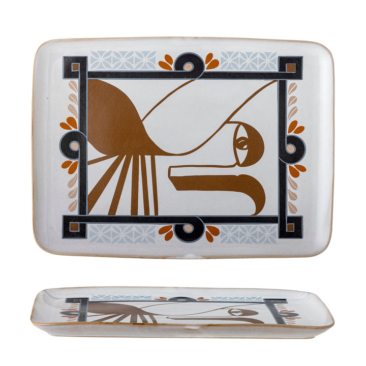 Farfurie Servire Ceramică Multicolor Bloomingville - Imagine 1