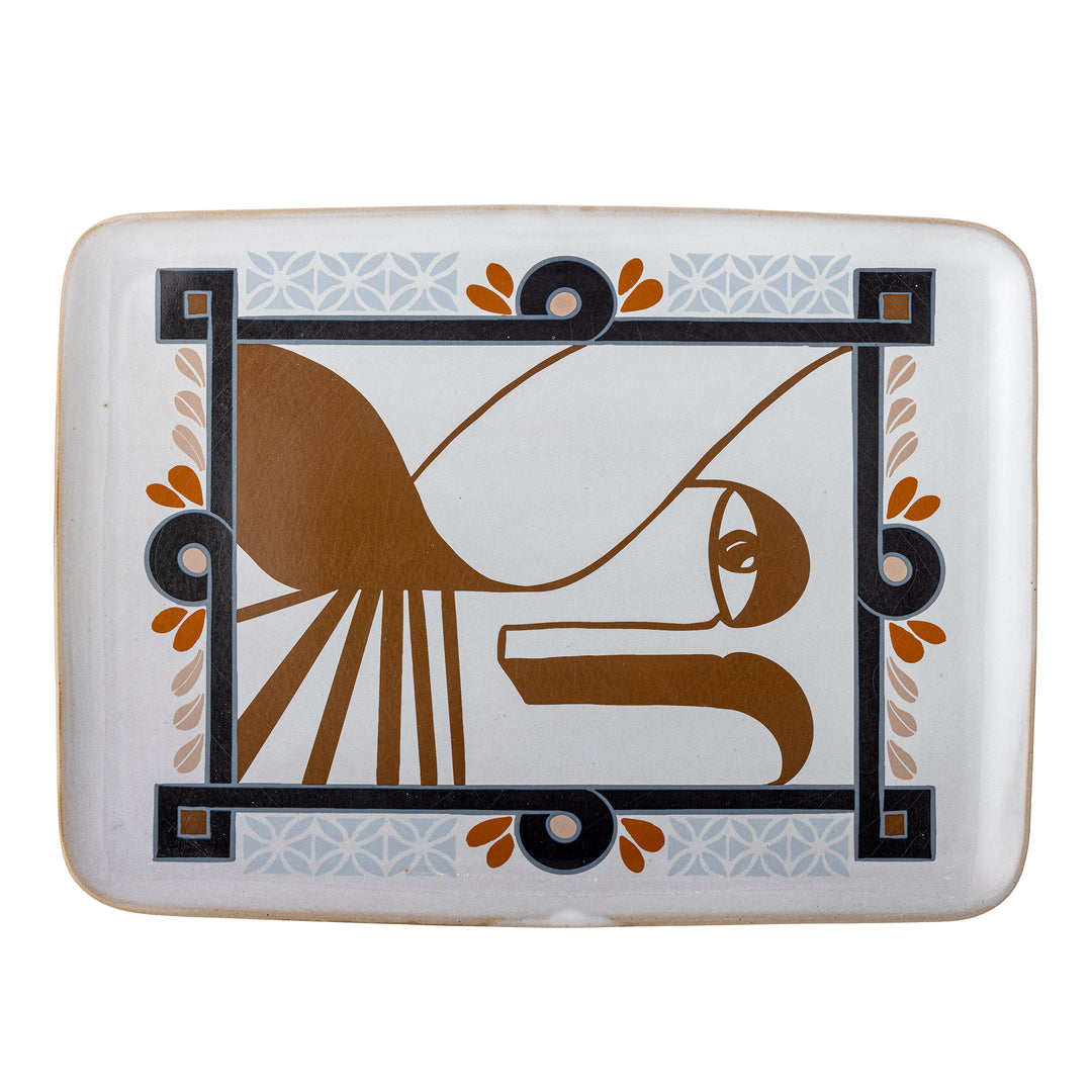 Farfurie Servire Ceramică Multicolor Bloomingville - Imagine 2