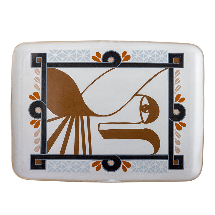 Farfurie Servire Ceramică Multicolor Bloomingville - Imagine 2
