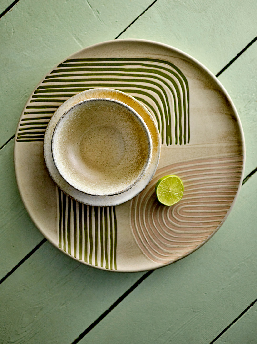 Farfurie Servire Ceramică Multicoloră Bloomingville - Imagine 4