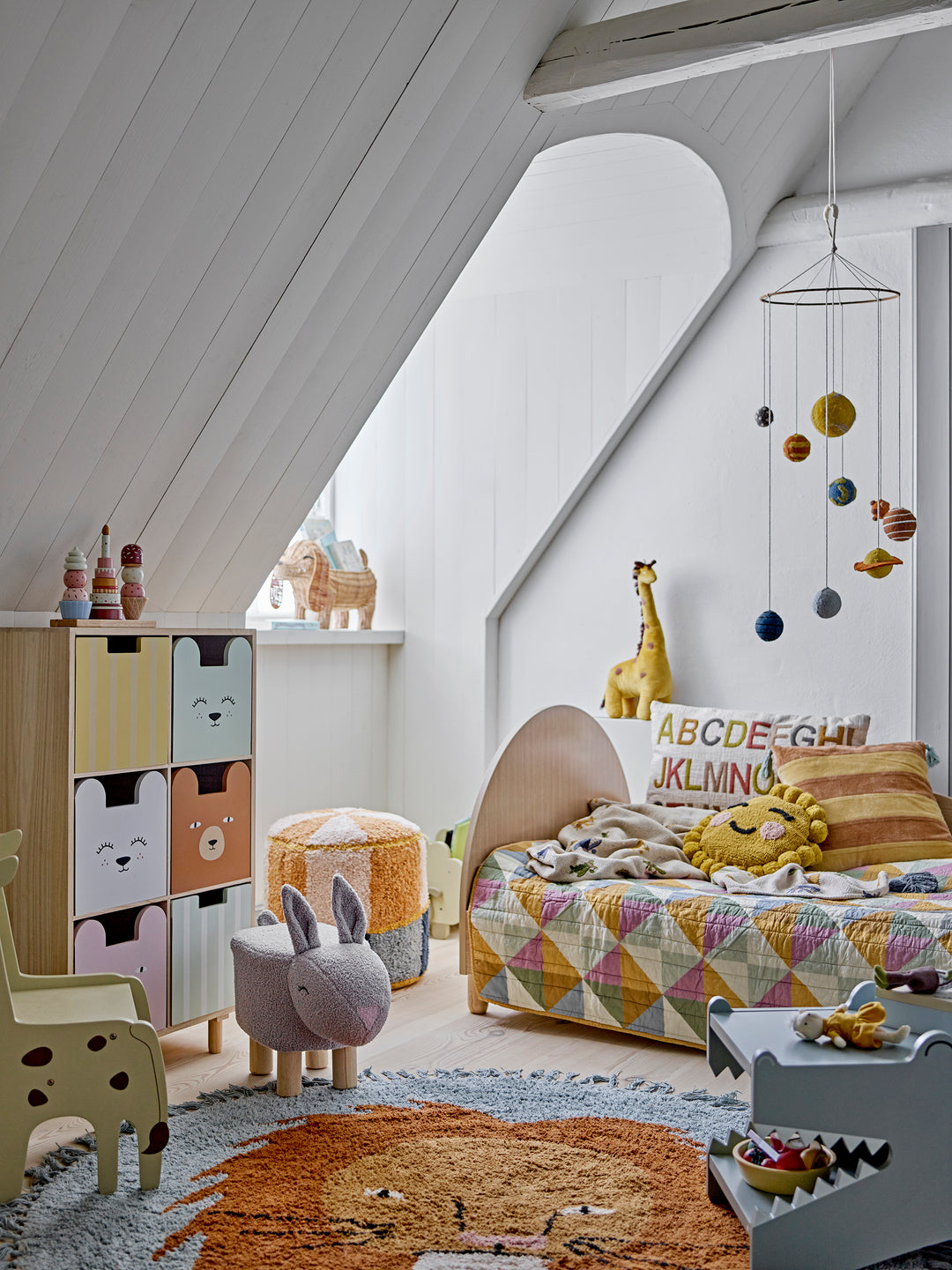 Taburet Bumbac Multicolor Bloomingville - Imagine 4