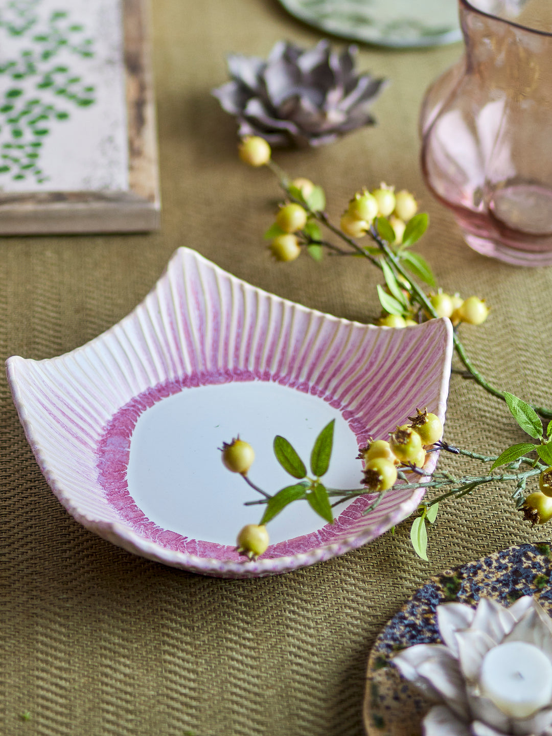 Bol Ceramică Roz Bloomingville - Imagine 4