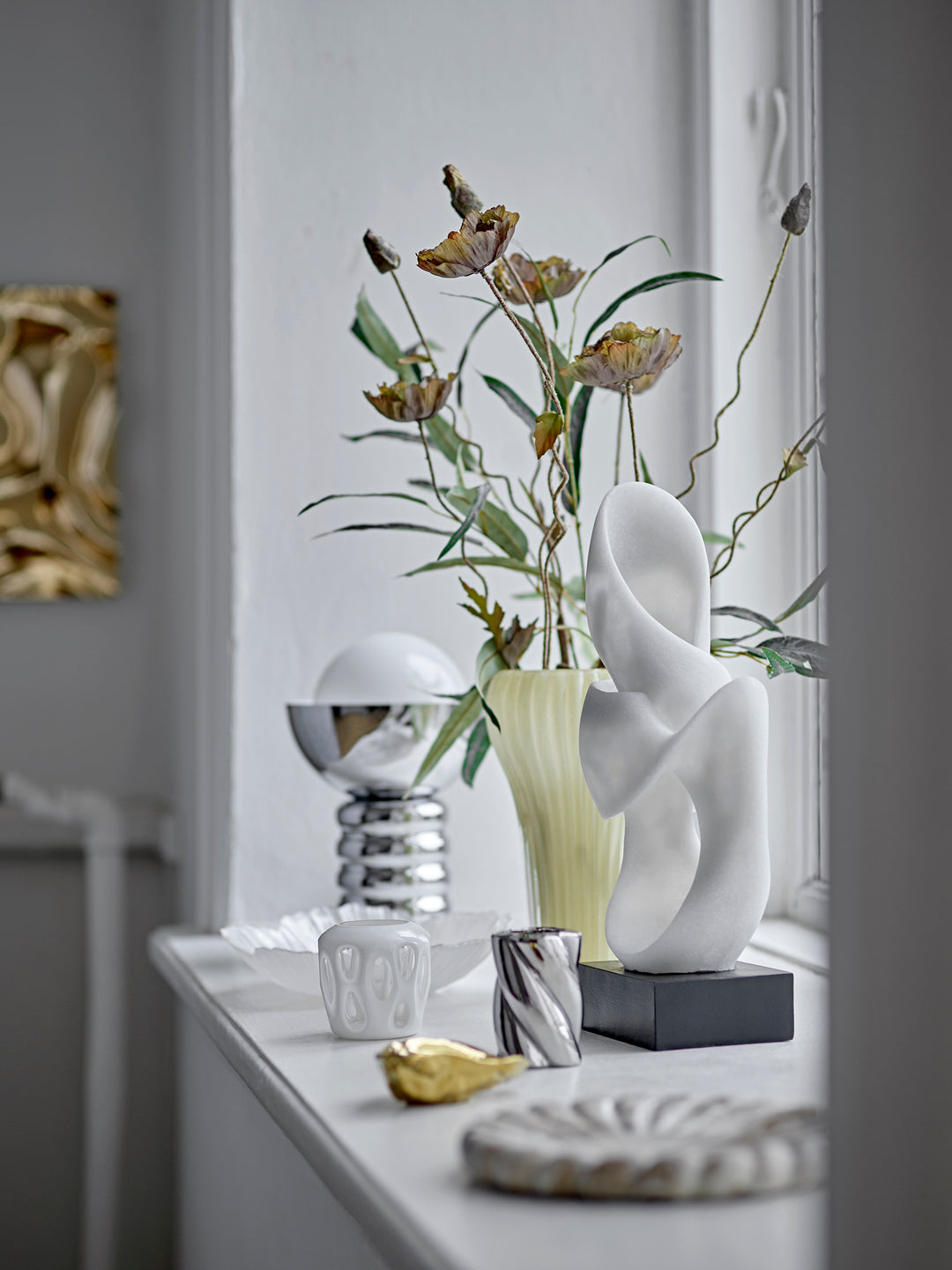 Lampă De Masă Metalică Argintie Bloomingville - Imagine 4