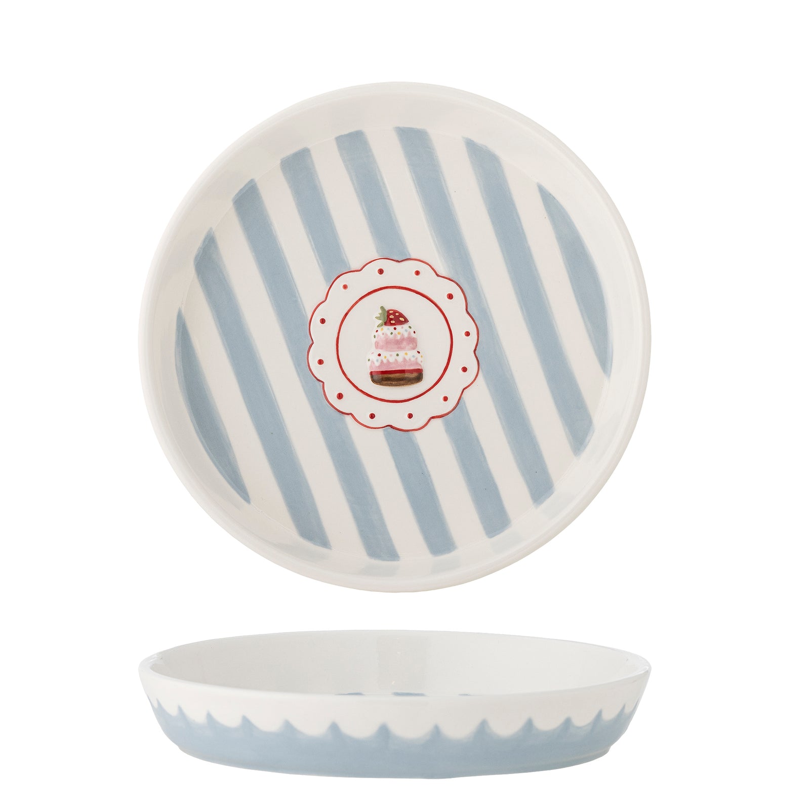 Farfurie Servire Ceramică Albastră Bloomingville - Imagine 1