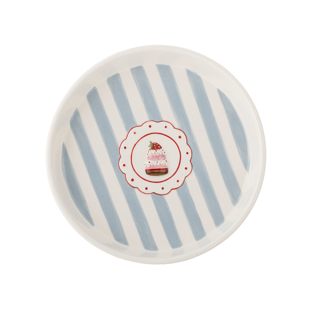 Farfurie Servire Ceramică Albastră Bloomingville - Imagine 2