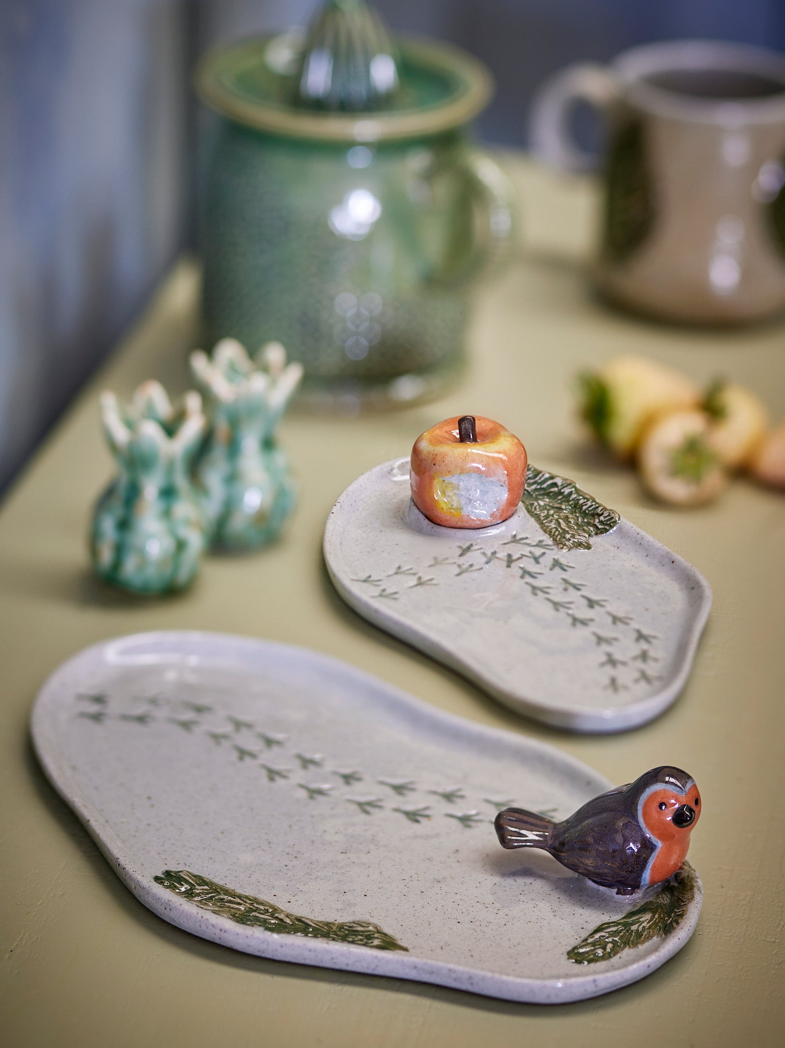 Set Farfurii Servire Gri Ceramică Bloomingville - Imagine 3