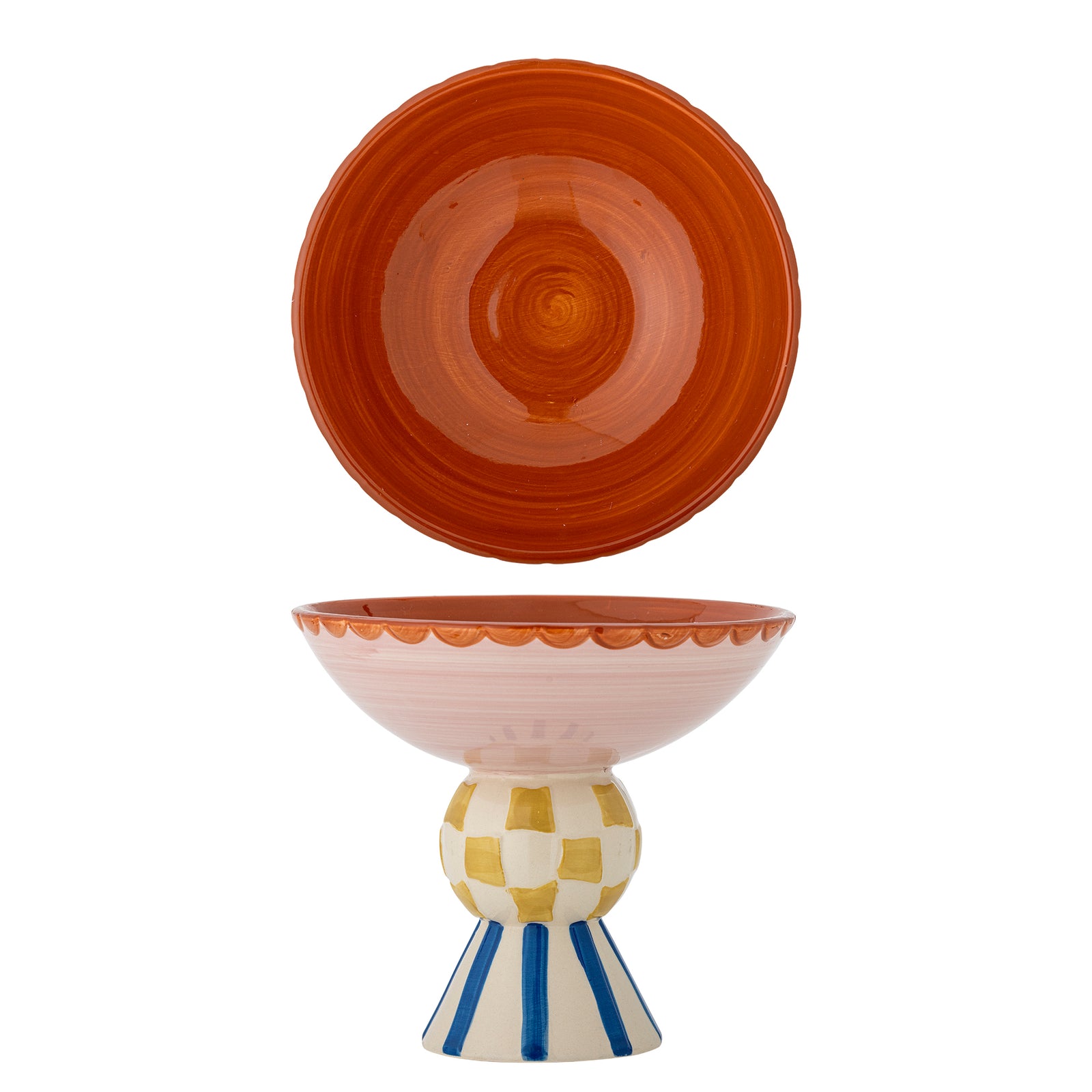 Bol Pedestal Ceramică Multicolor Bloomingville - Imagine 1