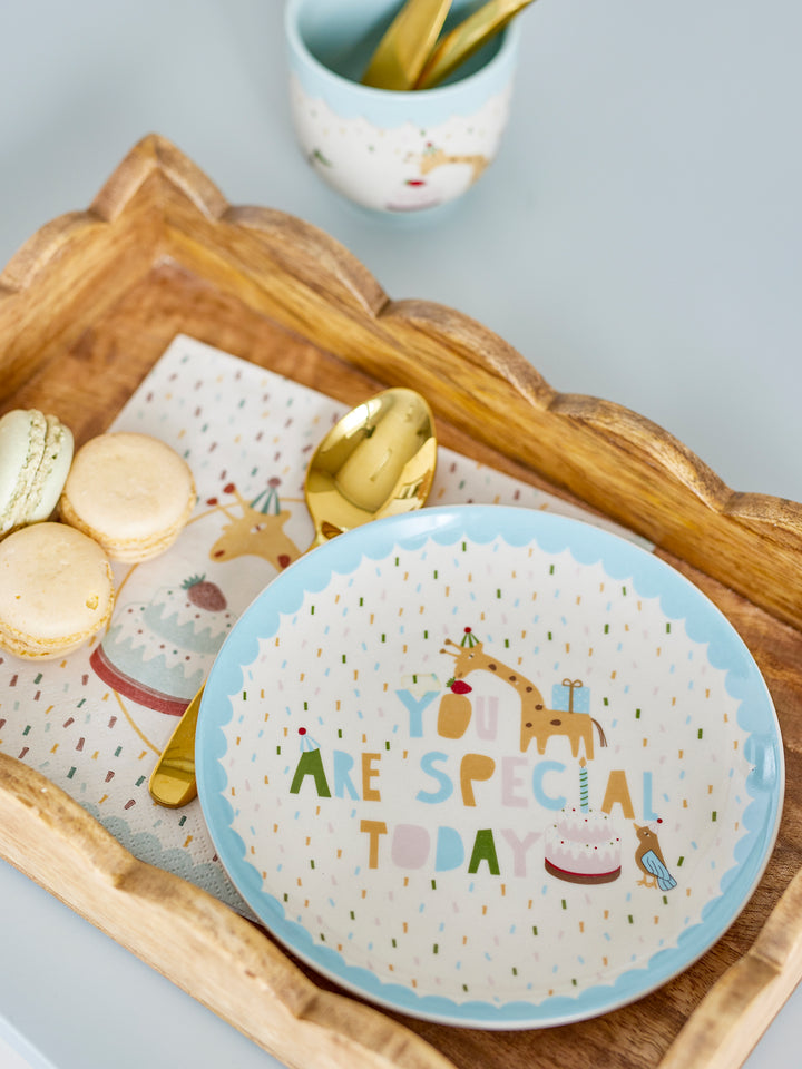Farfurie Ceramică Albastră Decorativă Bloomingville - Imagine 4