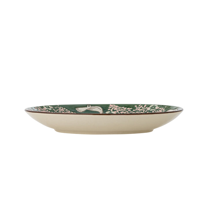 Farfurie Ceramică Verde Pictată Manual Bloomingville - Imagine 2