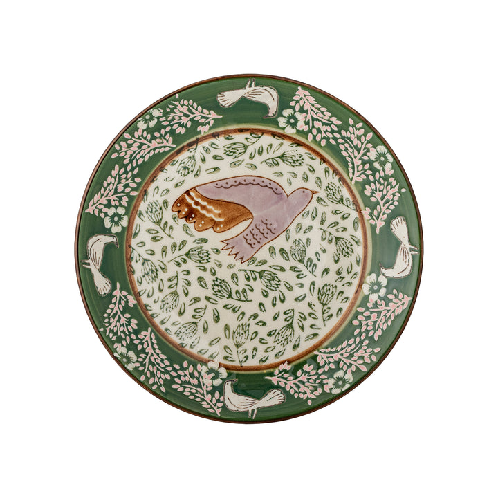 Farfurie Ceramică Verde Pictată Manual Bloomingville - Imagine 3