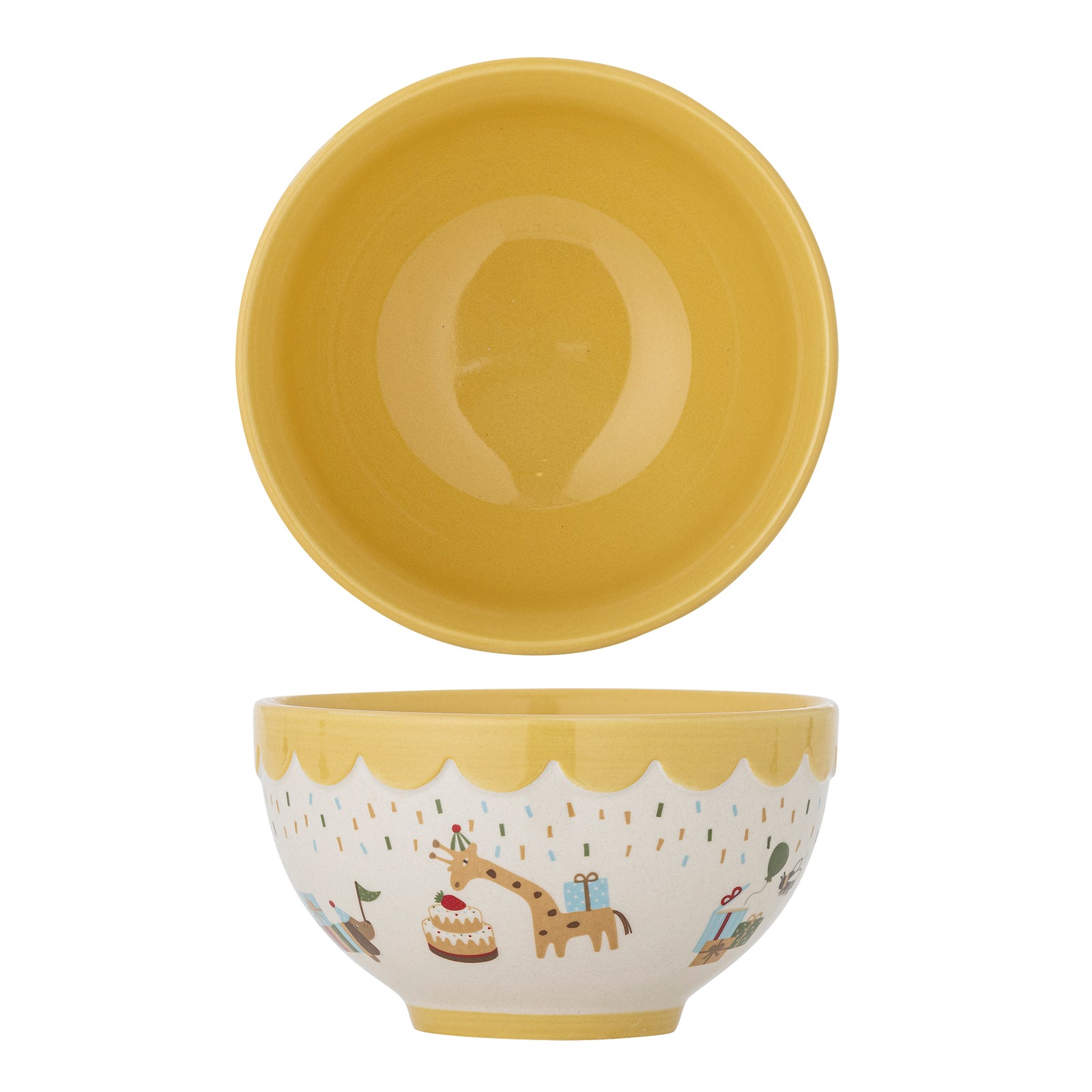 Bol Ceramic Galben Decorativ Bloomingville - Imagine 1