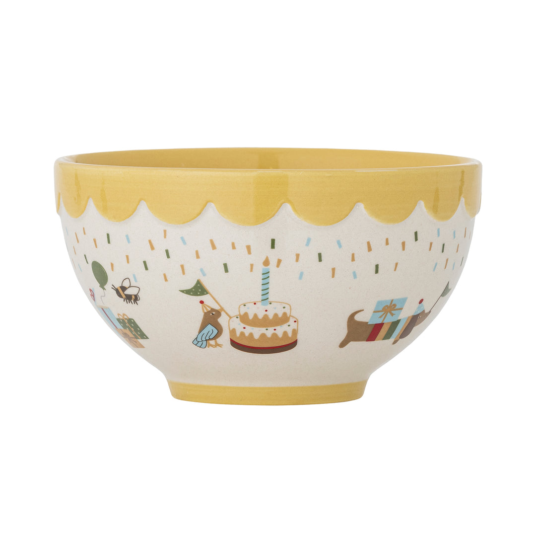 Bol Ceramic Galben Decorativ Bloomingville - Imagine 3