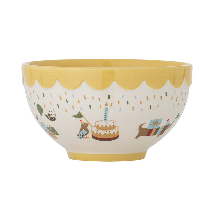 Bol Ceramic Galben Decorativ Bloomingville - Imagine 3