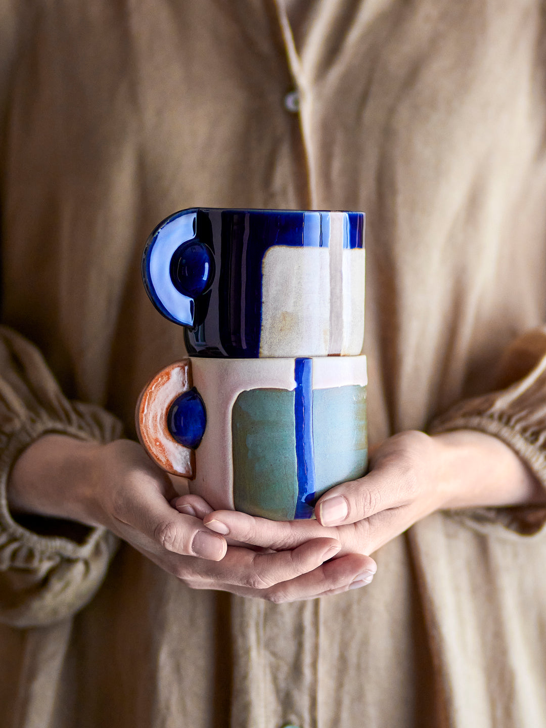Set Căni Ceramică Maro Bloomingville - Imagine 3
