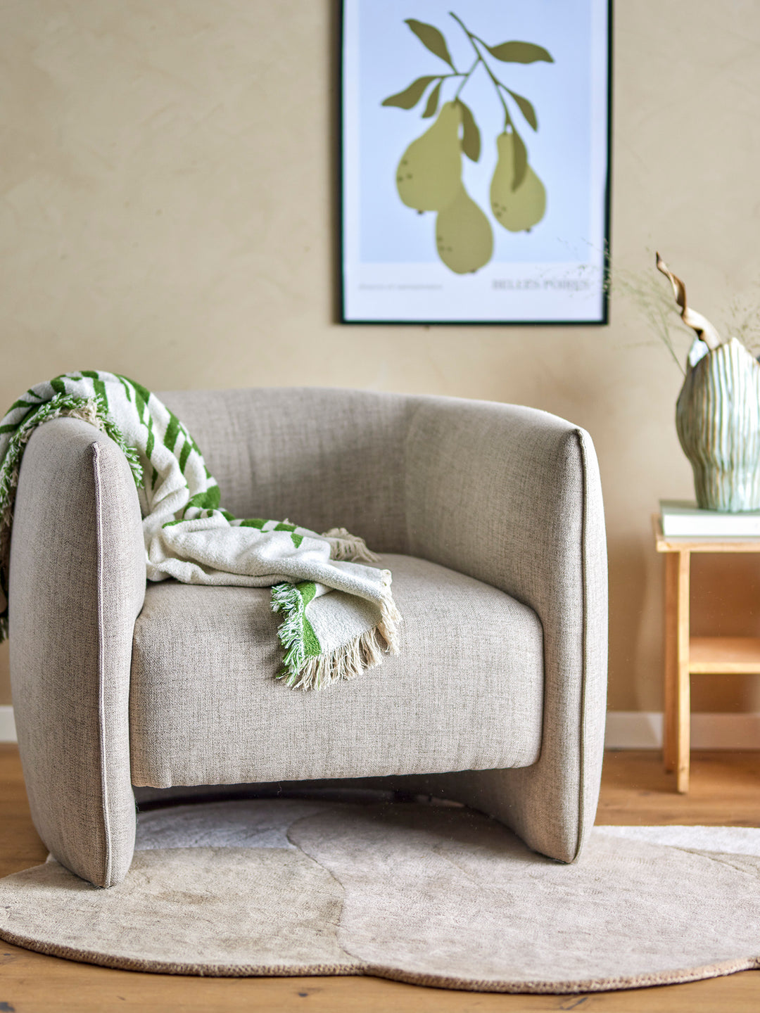 Fotoliu Lounge Natural Poliester Reciclat Bloomingville - Imagine 8