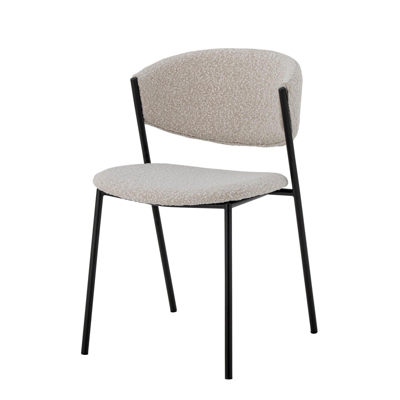 Scaun Dining Alb Poliester Bloomingville - Imagine 1
