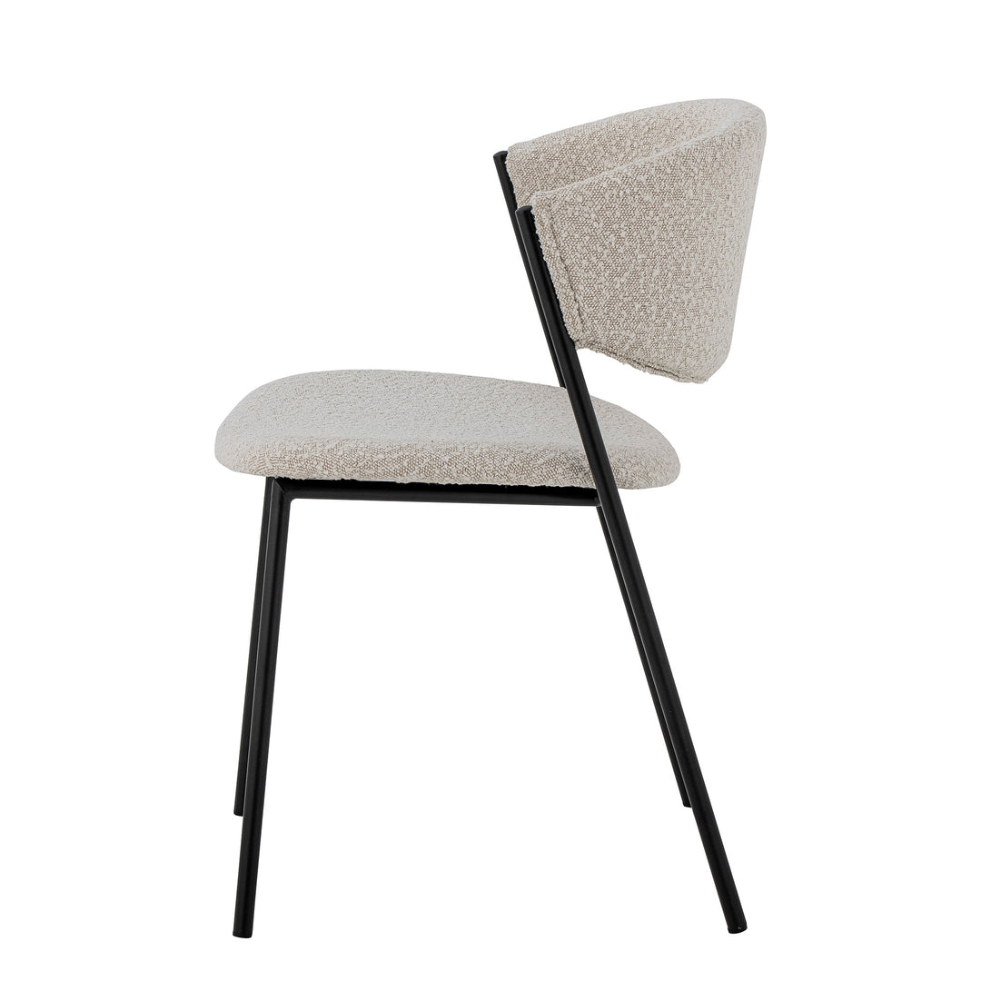 Scaun Dining Alb Poliester Bloomingville - Imagine 3
