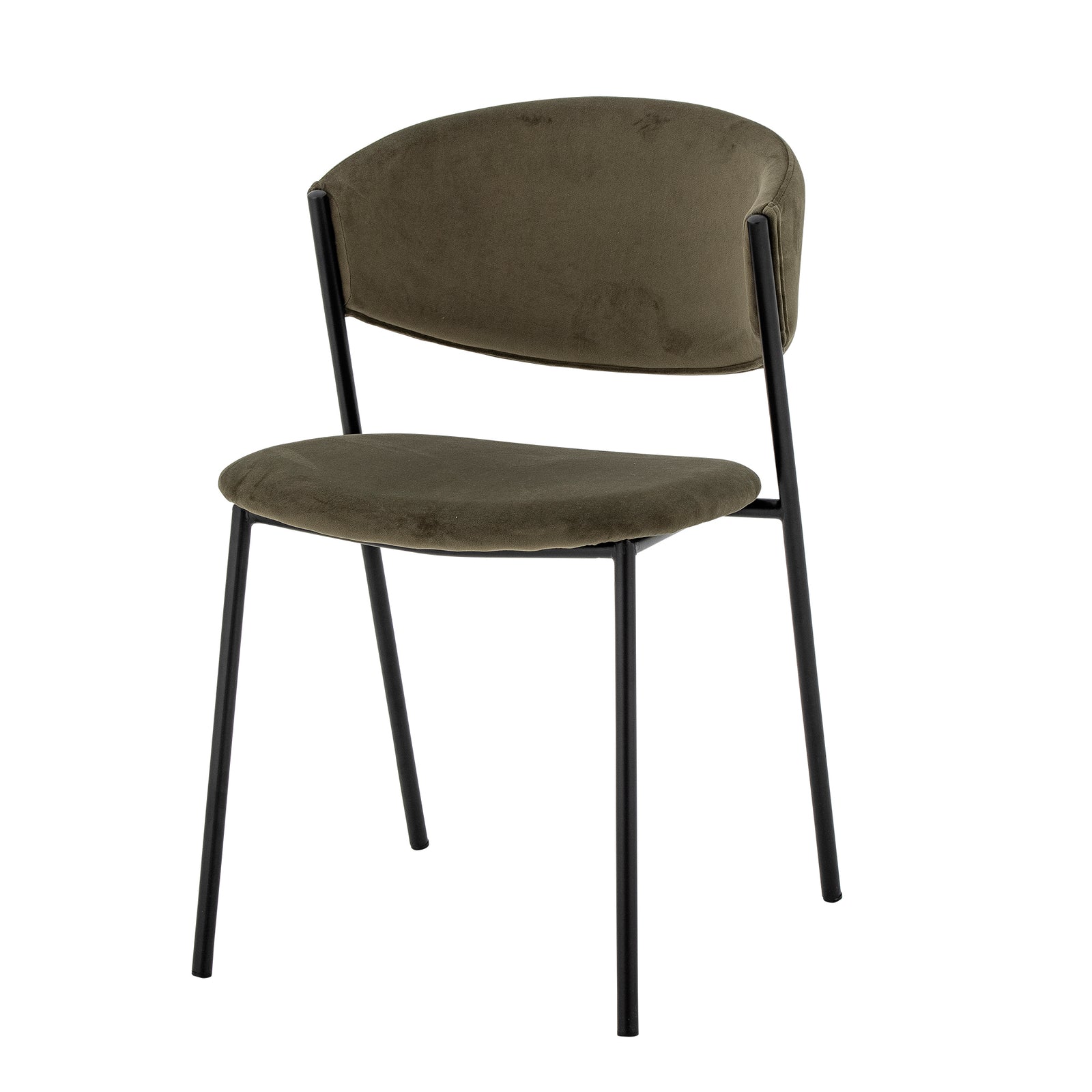 Scaun Dining Verde Poliester Reciclat Bloomingville - Imagine 1