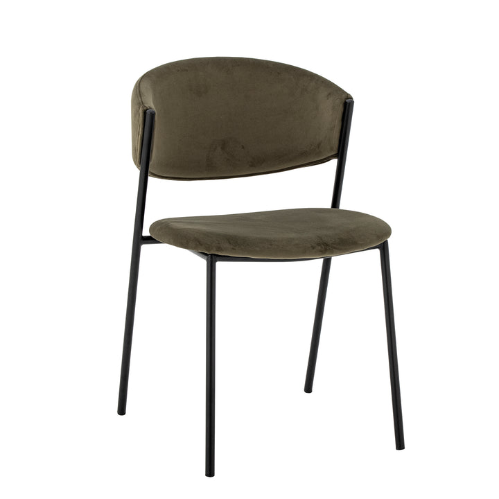 Scaun Dining Verde Poliester Reciclat Bloomingville - Imagine 3