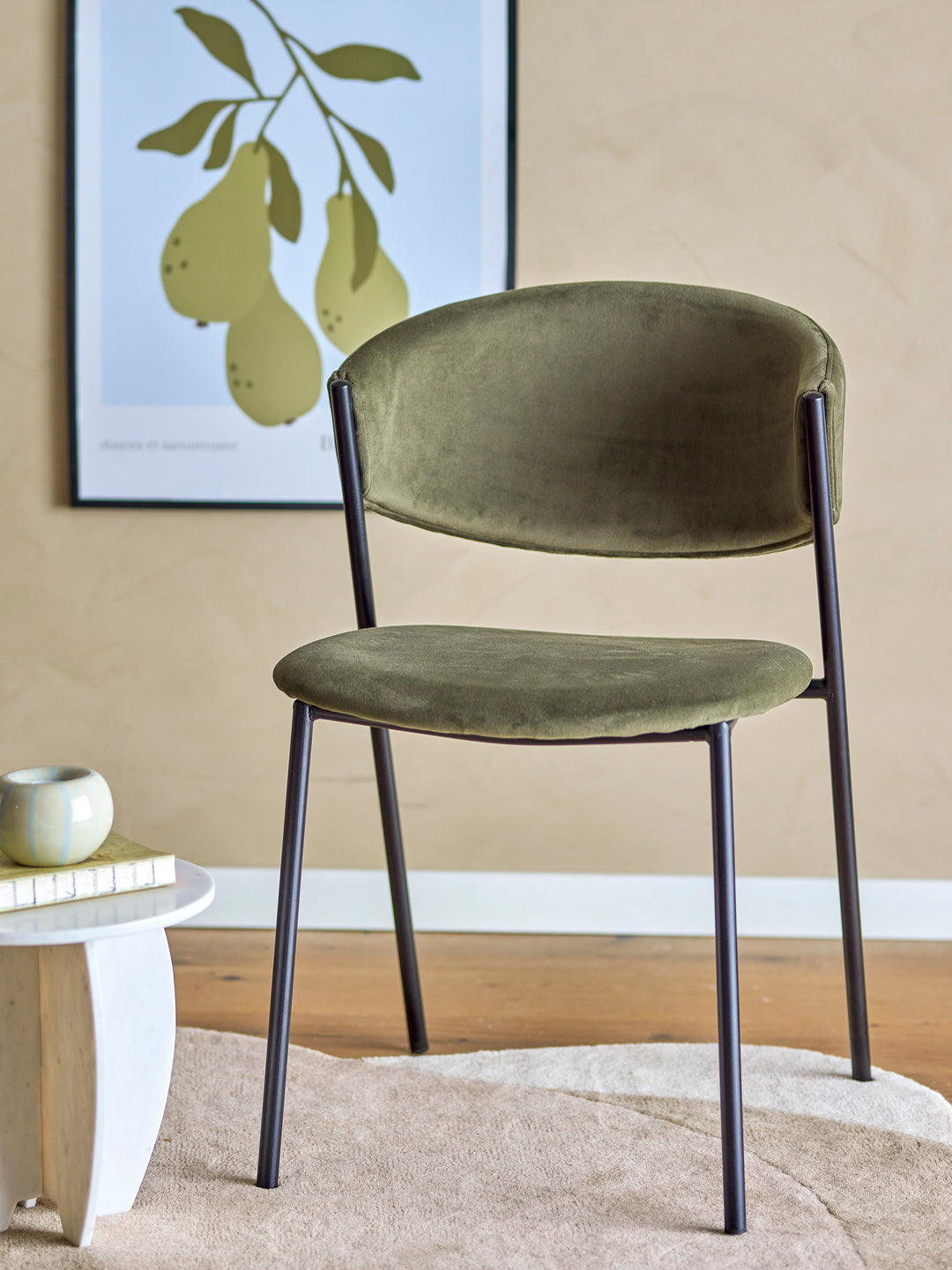 Scaun Dining Verde Poliester Reciclat Bloomingville - Imagine 7