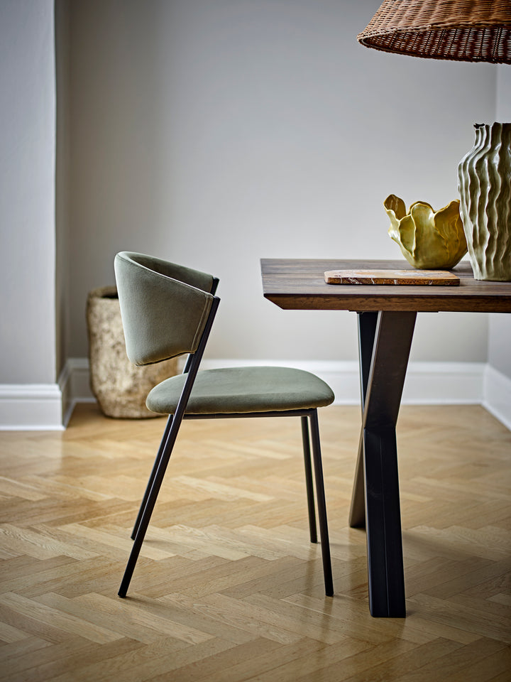 Scaun Dining Verde Poliester Reciclat Bloomingville - Imagine 8