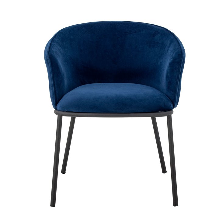 Scaun Dining Albastru Poliester Recycled Bloomingville - Imagine 1