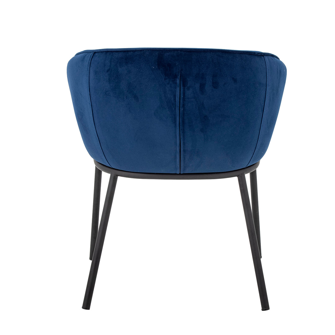 Scaun Dining Albastru Poliester Recycled Bloomingville - Imagine 2