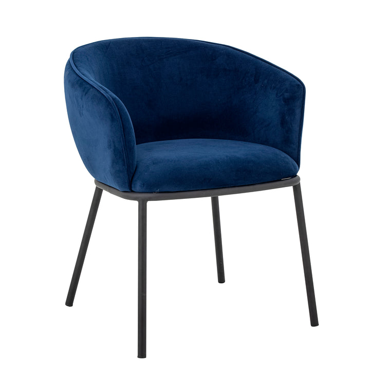 Scaun Dining Albastru Poliester Recycled Bloomingville - Imagine 3