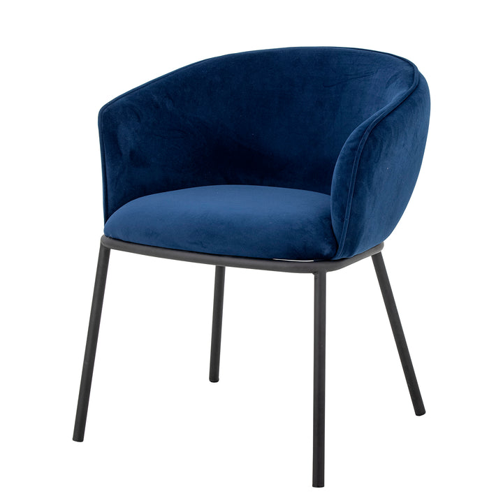Scaun Dining Albastru Poliester Recycled Bloomingville - Imagine 6