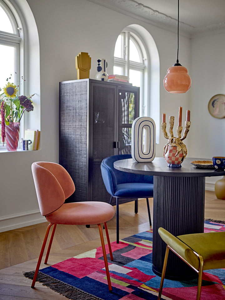 Scaun Dining Albastru Poliester Recycled Bloomingville - Imagine 9