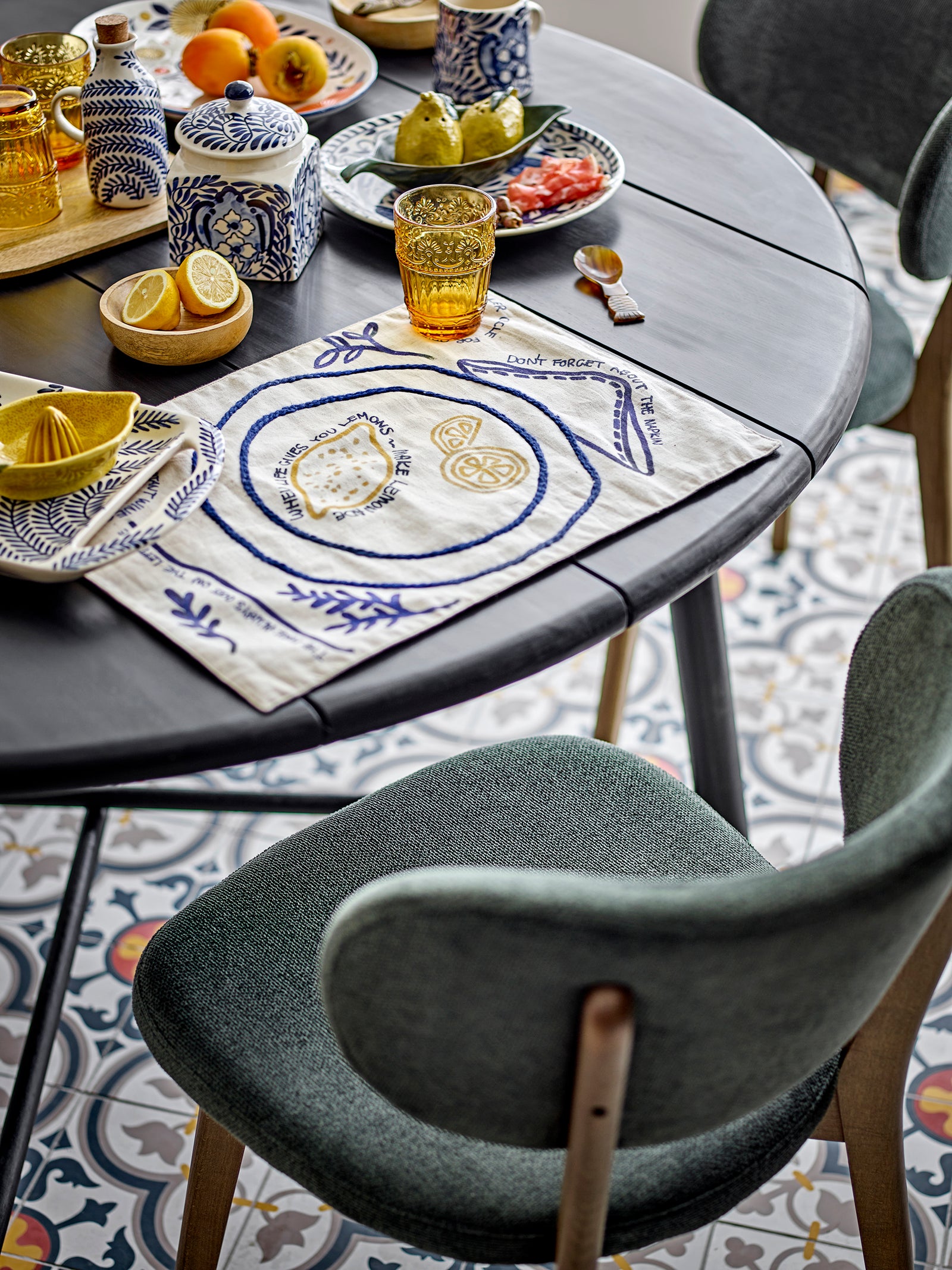 Scaun Dining Verde Lemn Fag Bloomingville - Imagine 7