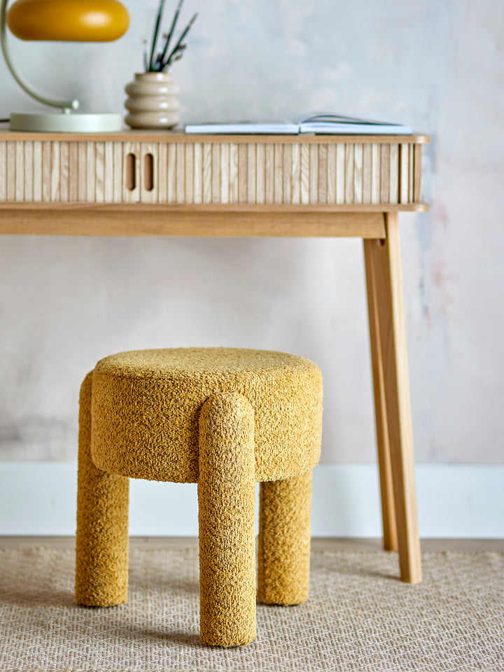 Taburet Galben Bouclé Bloomingville - Imagine 3